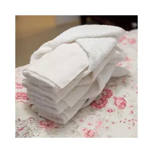 Whitebots 6-Pack Reusable Absorbent Terry Towelling Cloth Nappies