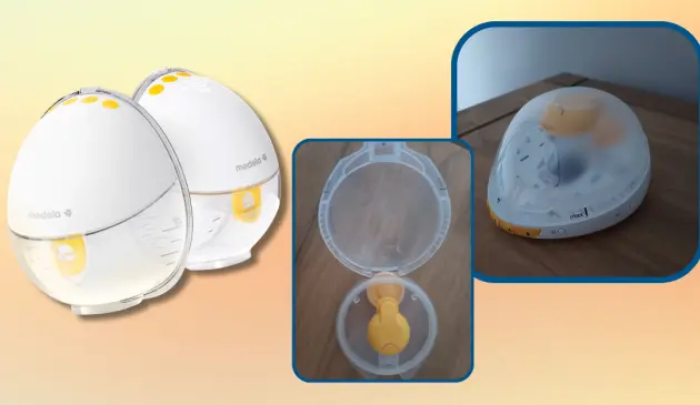 Medela Motion InBra Review main image showing pump in testing and as a standalone