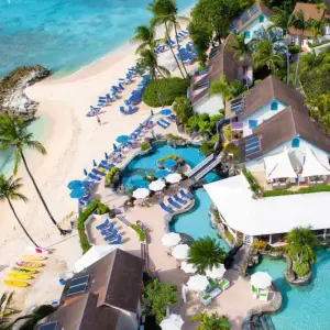 Crystal Cove resort aerial view