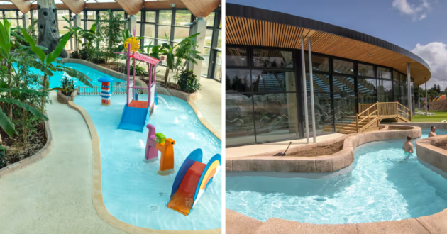 Domaine des Ormes Eurocamp review image of indoor toddler pool and lazy river