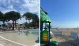 Eurocamp Union Lido Mare review image hero image featuring pool and beach