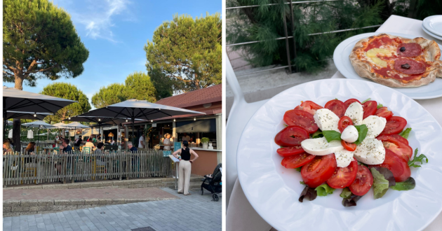 Eurocamp Union Lido Mare review image featuring food and restaurant exterior