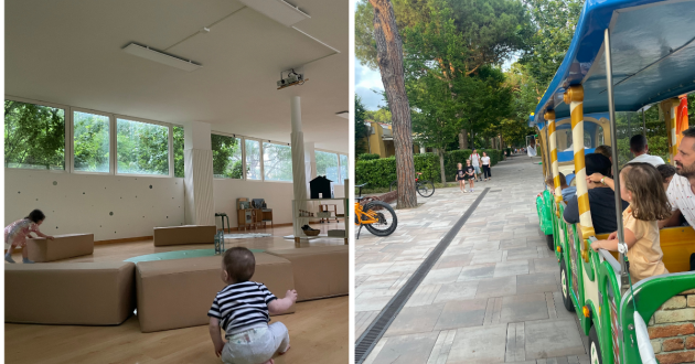 Eurocamp Union Lido Mare review image featuring soft play and onsite train