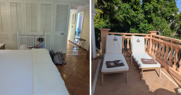 Hotel Bahia del Duque review image showing garden view room and balcony
