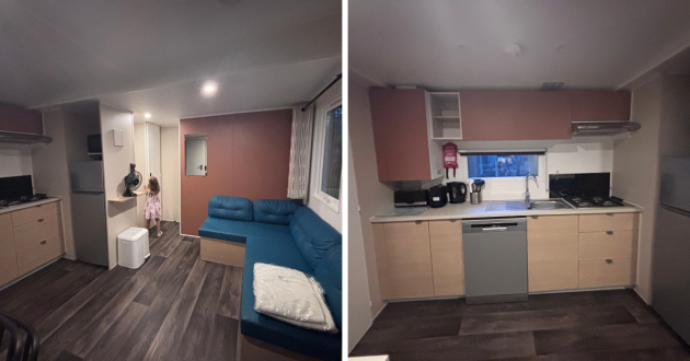 Eurocamp La Garangeoire review image showing interior of Premium accommodation