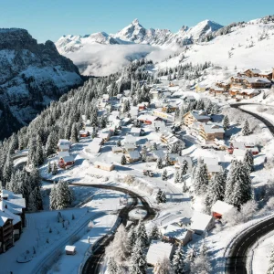 Flaine, France - aerial photo from above, Noemie Ladrix