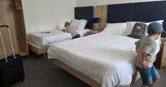 A view of two children in the family room at the Esplanade Hotel Scarborough