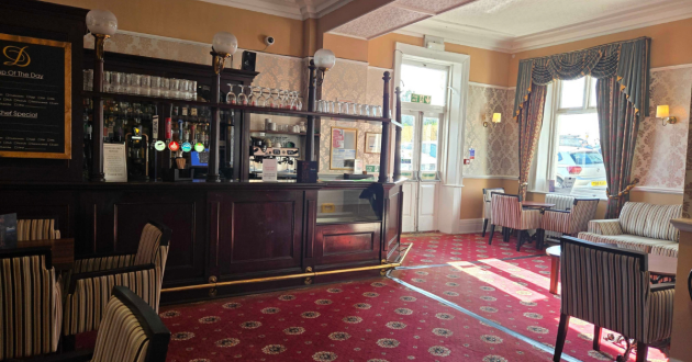 The bar inside the Esplanade Hotel Scarborough
