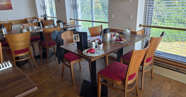 Table 47 at the restaurant inside the Esplanade Hotel Scarborough
