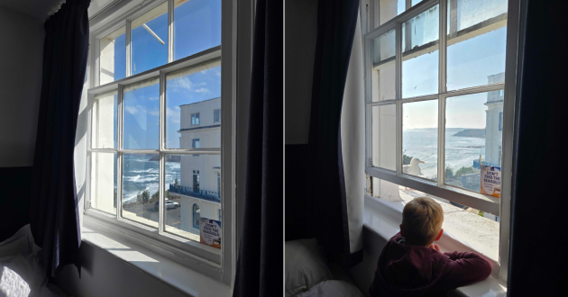 Views from our family bedroom at the Esplanade Hotel Scarborough
