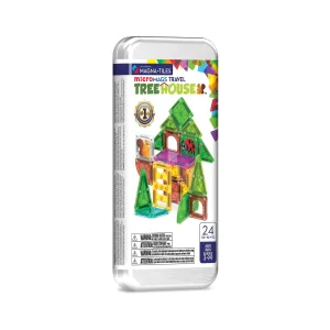 Magna-Tiles microMAGS 24-Piece Spring Treehouse Travel Set