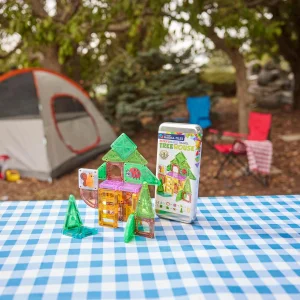 Magna-Tiles microMAGS 24-Piece Spring Treehouse Travel Set