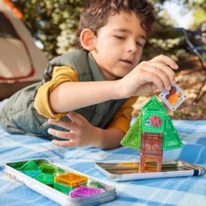 Magna-Tiles microMAGS 24-Piece Spring Treehouse Travel Set