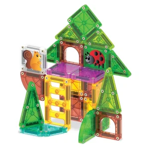 Magna-Tiles microMAGS 24-Piece Spring Treehouse Travel Set