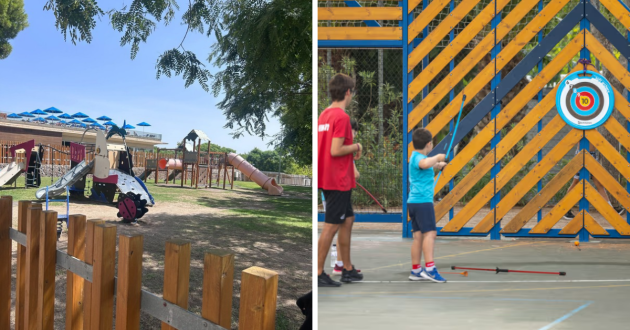 Playground and archery at Vilanova Park Eurocamp