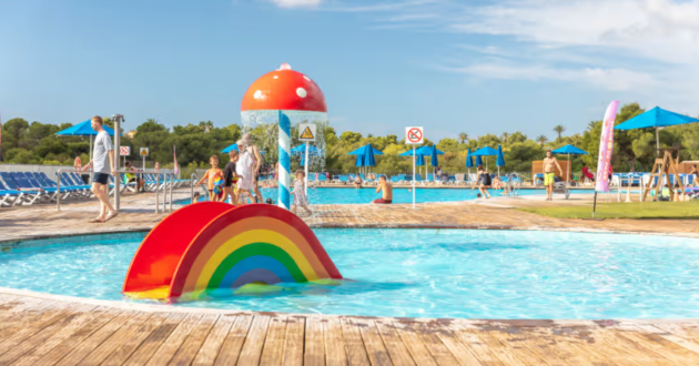 One of the pool complexes at Eurocamp Vilanova Park