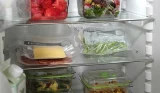 Vacuum sealed food in the fridge