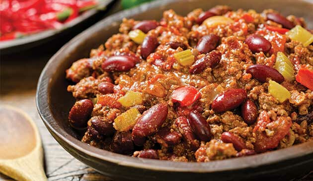 Vegetarian mince chilli con carne