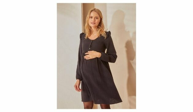 Vertbaudet Short Cotton Gauze Maternity and Nursing Dress