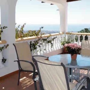 Outdoor terrace at the Villa Cortijo Trivino on the Costa del Sol