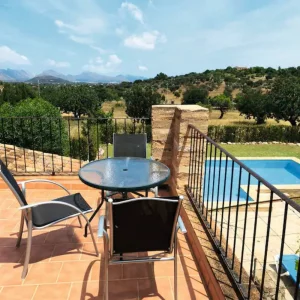 Outdoor terrace at Villa Mala Garba in Mallorca
