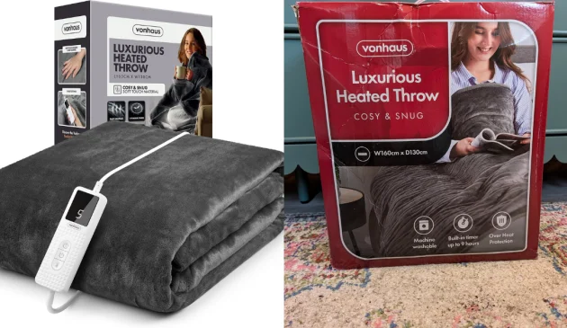 VonHaus heated throw and box