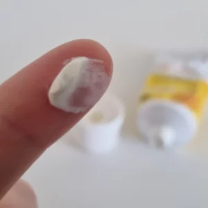 Weleda Calendula Nappy Change Cream on finger