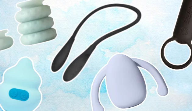 A picture collage of products from Ohnut, LELO, Unbound, DAME and Tenga