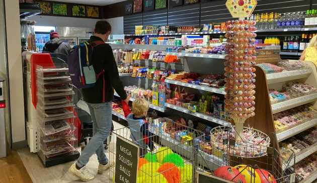 The small on-site shop at Whitemead Forest Park in the Forest of Dean