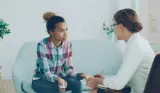 Woman with doctor