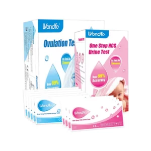 Wondfo ovulation and pregnancy test strips stock image