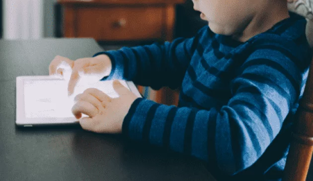 Child with a tablet