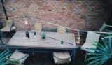 Garden with solar lights