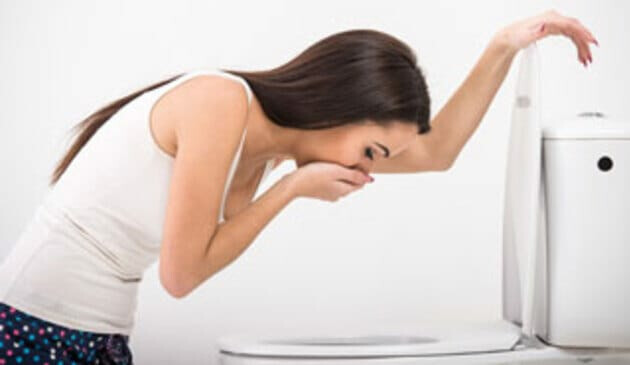 Woman with morning sickness