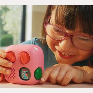 Yoto Mini 4th Gen Portable Kids Audio Player: close up of child playing