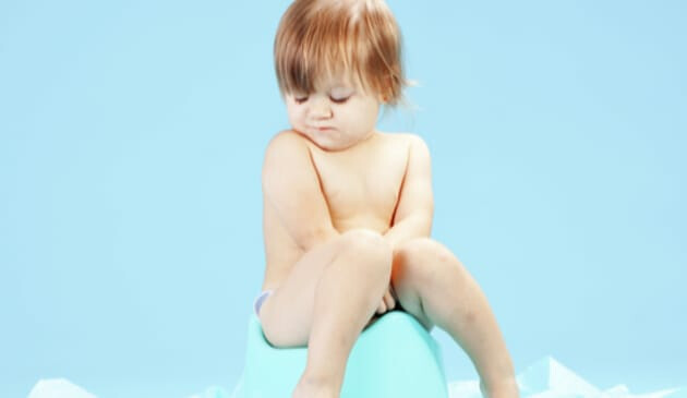 Young Toddler on Potty