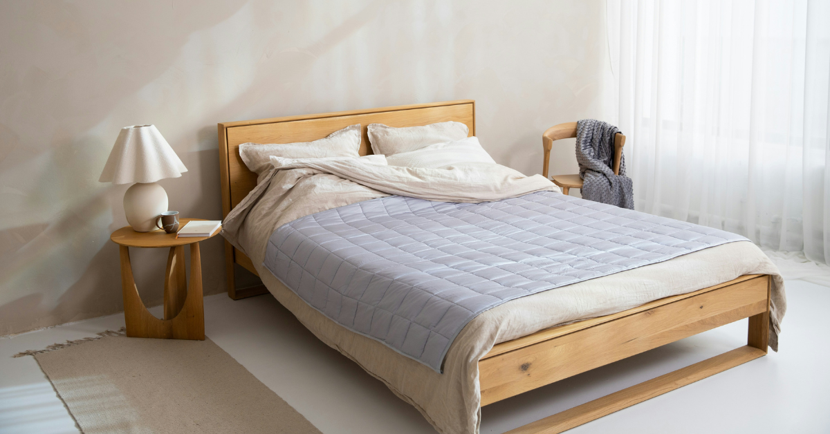 Best mattress hero image: a bed in a neutrally decorated bedroom