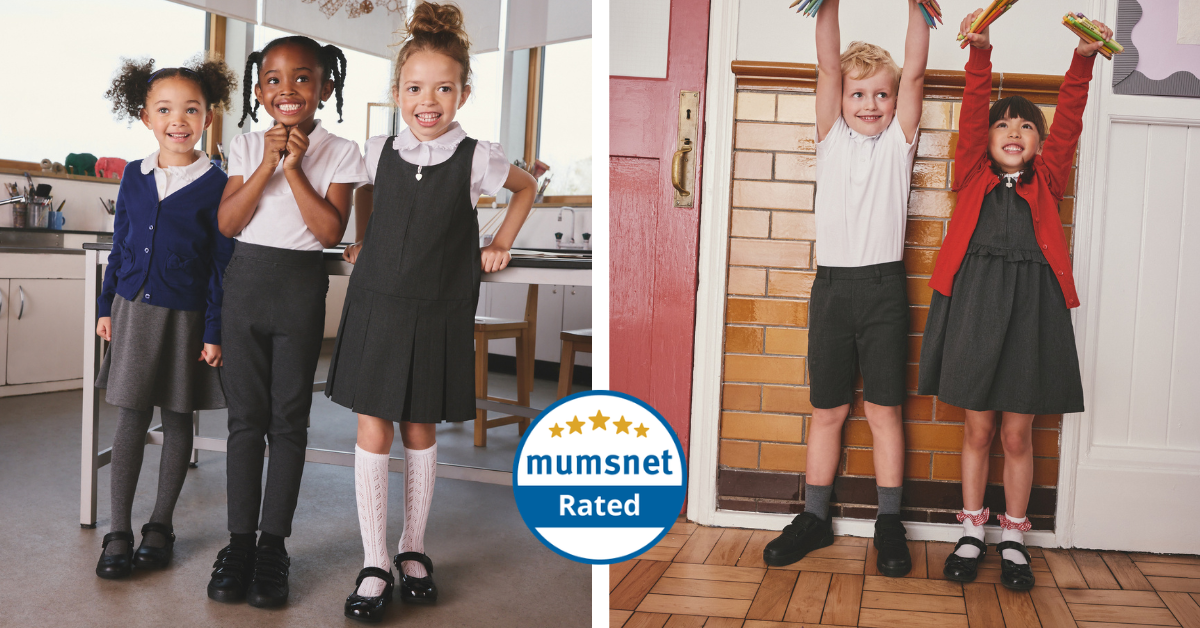 Children wearing Next school uniform